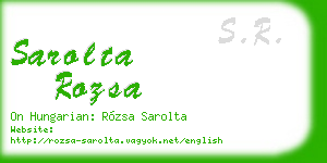 sarolta rozsa business card